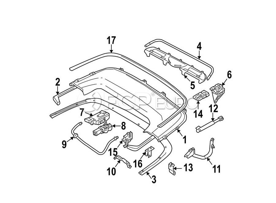 BMW Convertible Top Tonneau Cover - Genuine BMW 51178245855 | FCP Euro