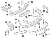 BMW Cover Bumper Rear (XLine) - Genuine BMW 51777238461