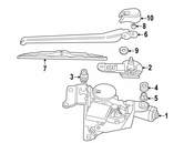 BMW Wiper Axle Cover - Genuine BMW 61628222510