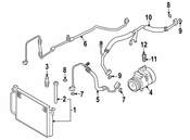 BMW A/C Refrigerant Hose - Genuine BMW 64509187297