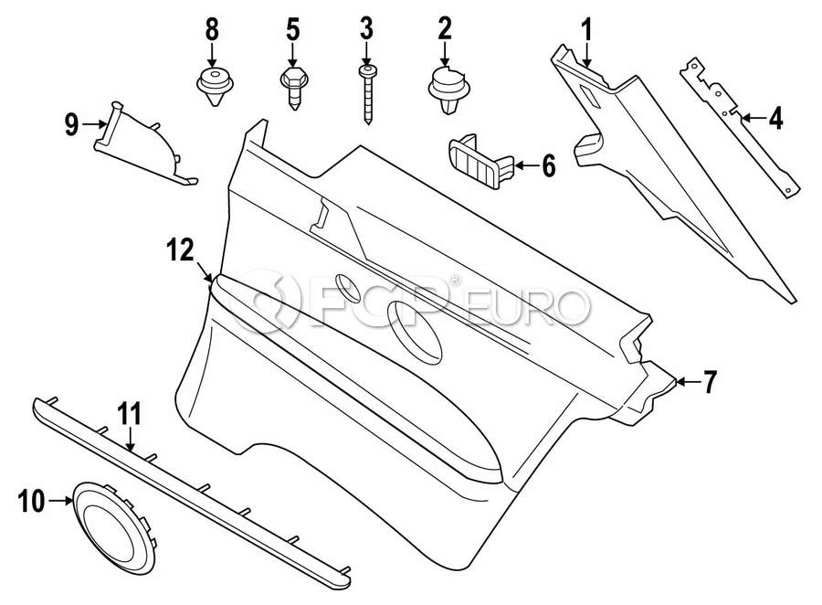 BMW Light Strip Rear Left (Creambeige) - Genuine BMW 51439139841 | FCP Euro