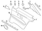 BMW Light Strip Rear Left (Creambeige) - Genuine BMW 51439139841