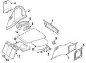 BMW Cover Spare-Wheel Recess (Black) - Genuine BMW 51477042140