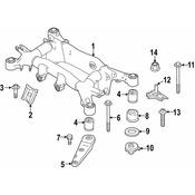 BMW Suspension Crossmember Bolt - Genuine BMW 07119907297