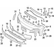 BMW Bumper Impact Bar Bolt - Genuine BMW 07129905498