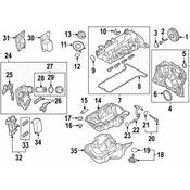 BMW Engine Oil Pan - Genuine BMW 11137812360