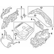 BMW Engine Cover - Genuine BMW 11145A402D5
