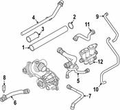 BMW Water Pipe Feed - Genuine BMW 11147500355