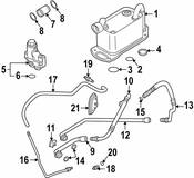 BMW Engine Oil Cooler Line - Genuine BMW 11427832824