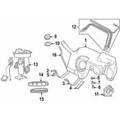 BMW Fuel Tank Mount - Genuine BMW 16111185025