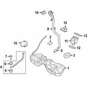 BMW Fuel Filler Hose - Genuine BMW 16117484896