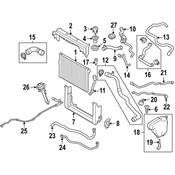 BMW Radiator Coolant Hose - Genuine BMW 17127611149