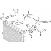 BMW Radiator Coolant Hose - Genuine BMW 17128602729