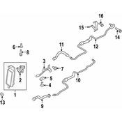 BMW Oil Cooling Pipe Outlet - Genuine BMW 17227596867
