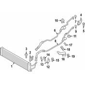 BMW Trans Oil Cooler Line Bracket - Genuine BMW 17227936454