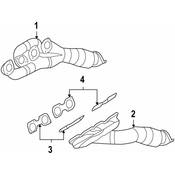 BMW Exhaust Manifold with Integrated Catalytic Converter - Genuine BMW 18407966271