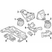 BMW Engine Mount Bracket - Genuine BMW 22116776286