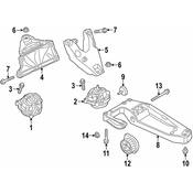 BMW Engine Mount - Genuine BMW 22116784828