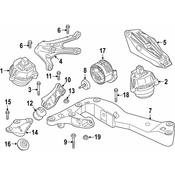 BMW Engine Mount - Genuine BMW 22116878247