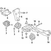BMW Engine Mount - Genuine BMW 22116883978