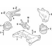 BMW Engine Mount - Genuine BMW 22119846046
