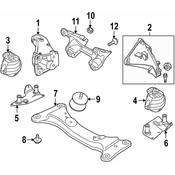 BMW Auto Trans Mount Brace - Genuine BMW 22326760305