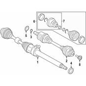 BMW CV Joint Half Shaft Seal - Genuine BMW 31607934577