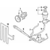 BMW Power Steering Return Hose - Genuine BMW 32416750281