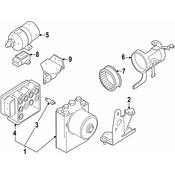 BMW Suspension Air Compressor Bracket - Genuine BMW 34501165571