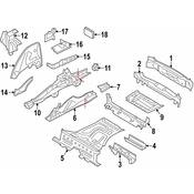 BMW Rear Body Reinforcement - Genuine BMW 41007283847