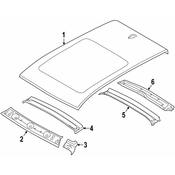 BMW Roof Header Panel - Genuine BMW 41007330292