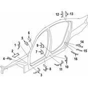 BMW Body C-Pillar Baffle Plate - Genuine BMW 41007342738