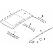 BMW Roof Header Panel - Genuine BMW 41007352148