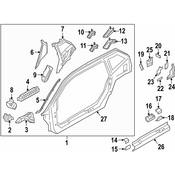 BMW Body A-Pillar Reinforcement - Genuine BMW 41007361764