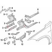 BMW Fender Bracket - Genuine BMW 41007427136