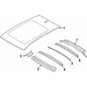BMW Roof Header Panel - Genuine BMW 41007436161