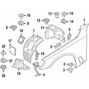 BMW Fender Bracket - Genuine BMW 41007440423