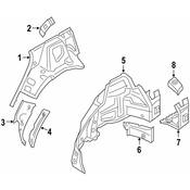 Mini Wheel Housing Bracket - Genuine Mini 41007449364