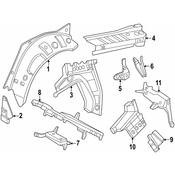 BMW Body C-Pillar Reinforcement - Genuine BMW 41007472658