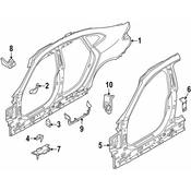 BMW Door Pillar Post Seal - Genuine BMW 41007472697