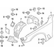 BMW Fender Bracket - Genuine BMW 41007481068