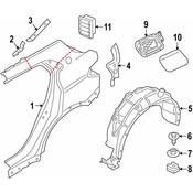 BMW Body C-Pillar Reinforcement - Genuine BMW 41008491740