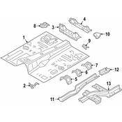 BMW Floor Pan Reinforcement - Genuine BMW 41008493516