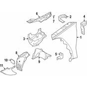BMW Fender Bracket - Genuine BMW 41008812552