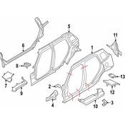 MINI Body C-Pillar Baffle Plate - Genuine MINI 41009800341