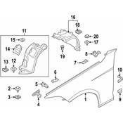 BMW Deformation Element Rear Left - Genuine BMW 41102992907