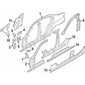 BMW Body A-Pillar Reinforcement - Genuine BMW 41107240506