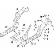 BMW Rocker Panel Molding Bracket - Genuine BMW 41218499034