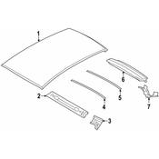 BMW Roof Header Panel - Genuine BMW 41327333952