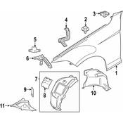 BMW Fender Bracket - Genuine BMW 41357284650